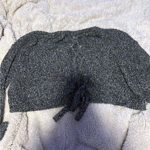 Gray Lace-Up Hollister Sweater